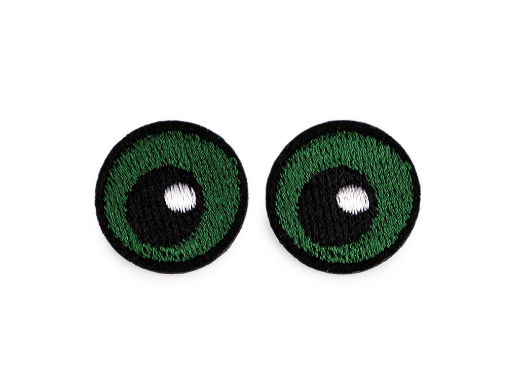 Bügelbild Applikation Augen 22mm weiß braun grün blau 1Stk.